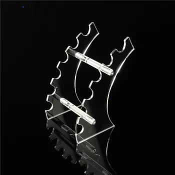 

6 Bits Clear Acrylic Cosmetic Brush Eyeshadow Pencil Pen Lipstick Display Stand Rack Support Organizer Holder Free Shipping