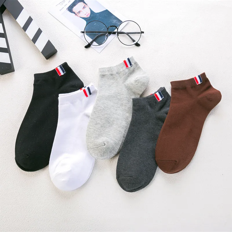 

1 Pair 2019 Mens Unisex Socks Cotton Fashion Solid Color Stripes Boat Socks Summer Male Casual Breathable Socks Boy New Meias