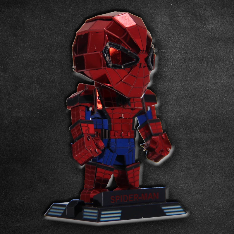 Человек-паук 3D Металлические Пазлы Мстители Marvel Человек-паук лазерная резка ручная головоломка наборы взрослые экшн-модели Фигурки коллекционные игрушки