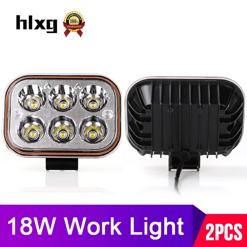 

hlxg 2pcs LED Work Lamp Bar fog lamp 12V 24V Automotives Motorcycle Offroad 4x4 ATV Daytime Running Lamp Truck Tractor Spotlight