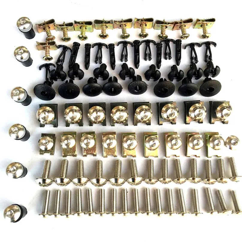 Aço inoxidável completa preto/vermelho carenagem kit parafusos do corpo para honda cbr954 954