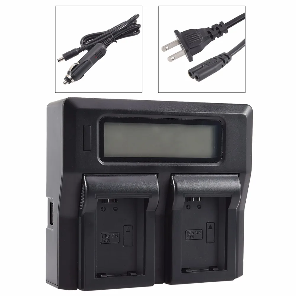 DSTE LCD107A Dual Battery Charger with USB Port for Sony NP FW50 np