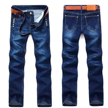 2016 Plus Size Mens Jeans New Arrival Thunderstar Straight Full Length Solid Buttons Denim Pants HX4
