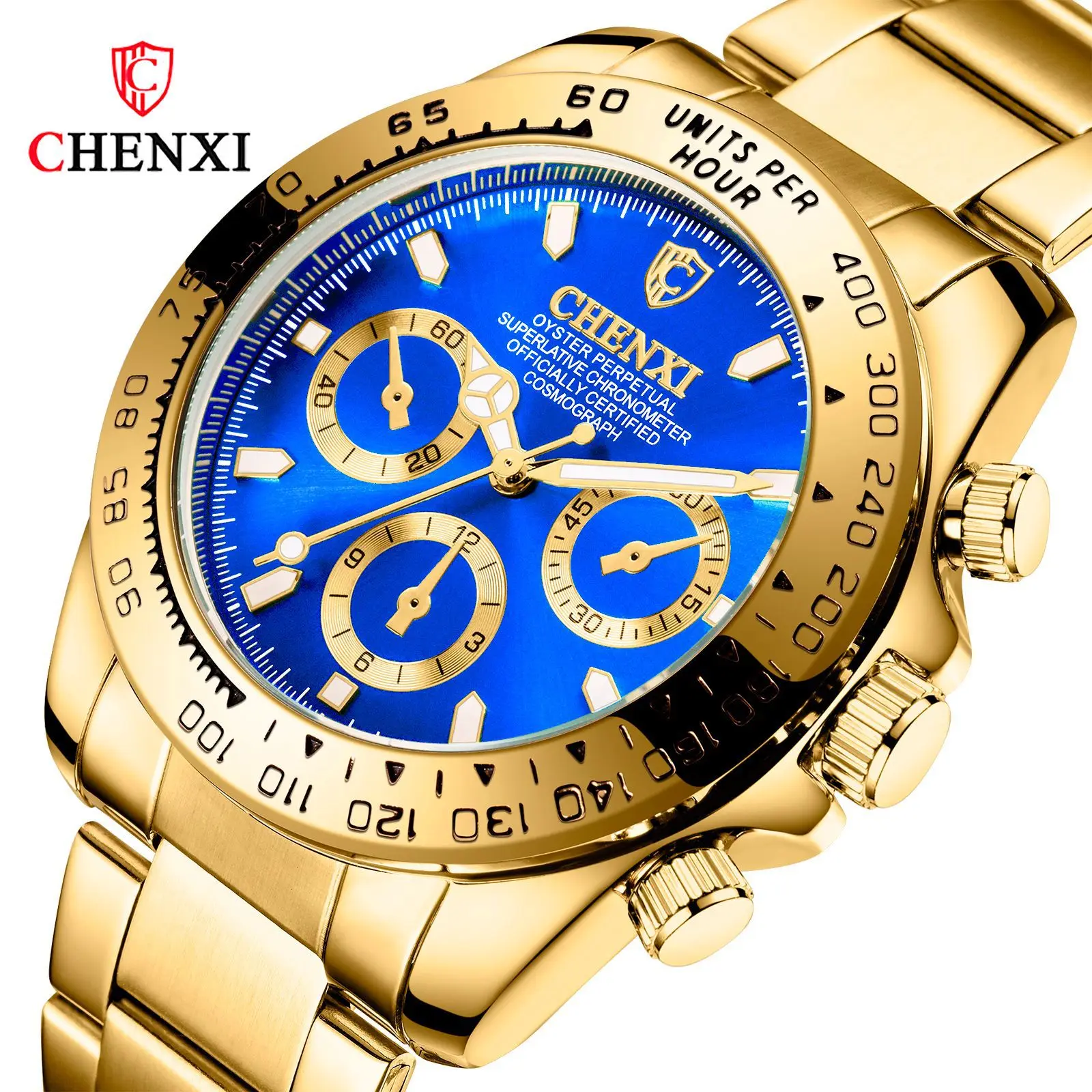 

2019 Hot Sale Gold Watch Men Stainless Steel Strap Business Wristwatch Male Fashion Waterproof Quartz Watch Relogio Masculino