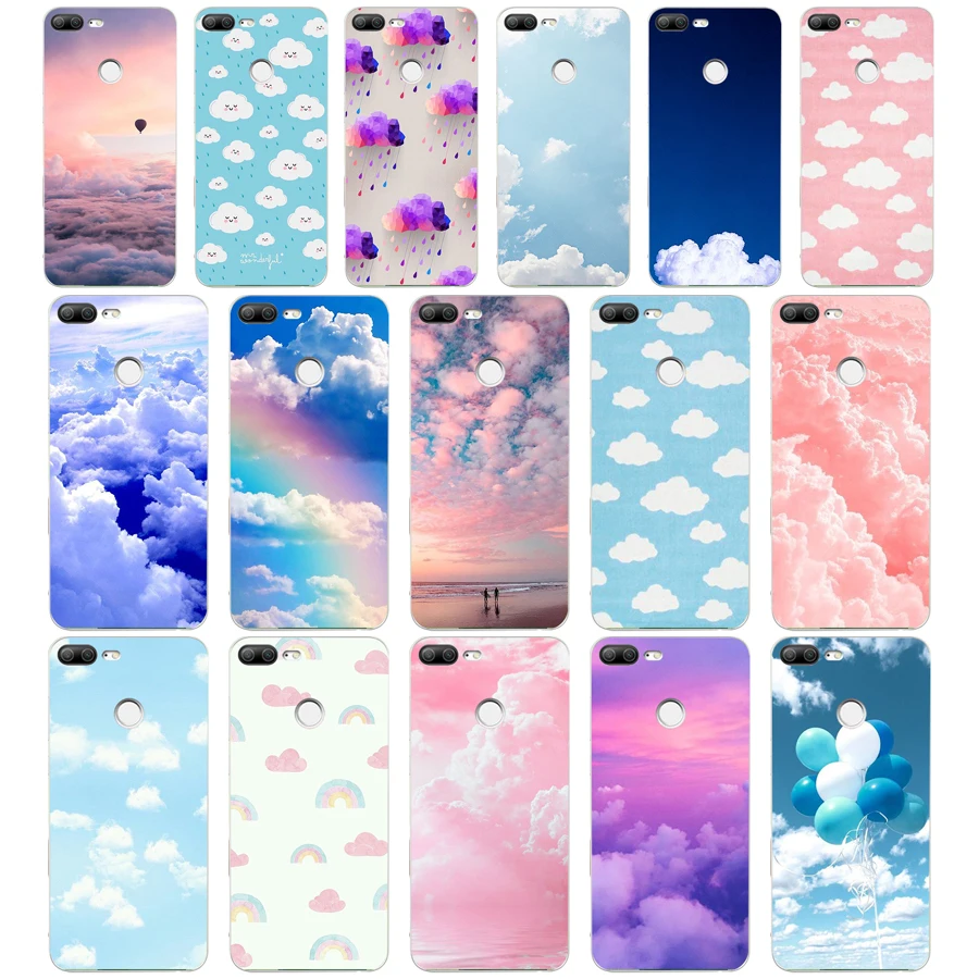 

254H clouds on blue sky Soft Silicone Tpu Cover phone Case for huawei Honor 9 Lite 10 p 9 10 lite