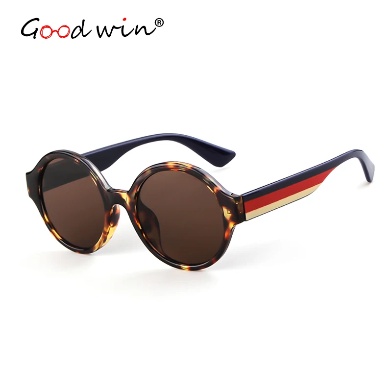 

Good Win Mirror Sunglasses Women Men Luxury Brand Vintage Retro Round Female Sun Glasses Male Sexy Leopard Multicolor Eyegalsses