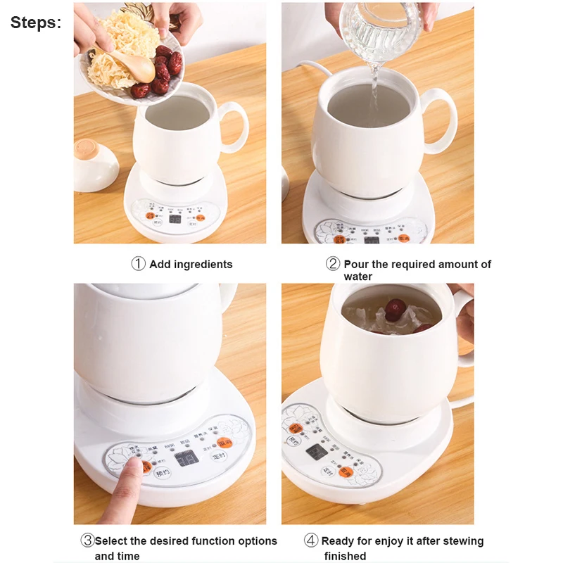 220V для подогрева чашек многофункциональный чайник из экоматериалов сроки Керамика нагреватель электронного самовара кружка устройство для подогрева чая чашка с пластиной