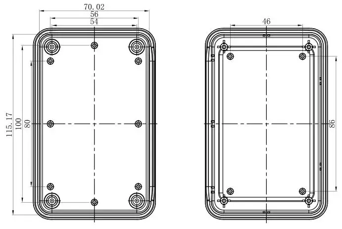 1 шт., 126*81*30 мм szomk настраиваемый Карманный пластмассовый корпус для pcb портативного электронного оборудования корпус управления