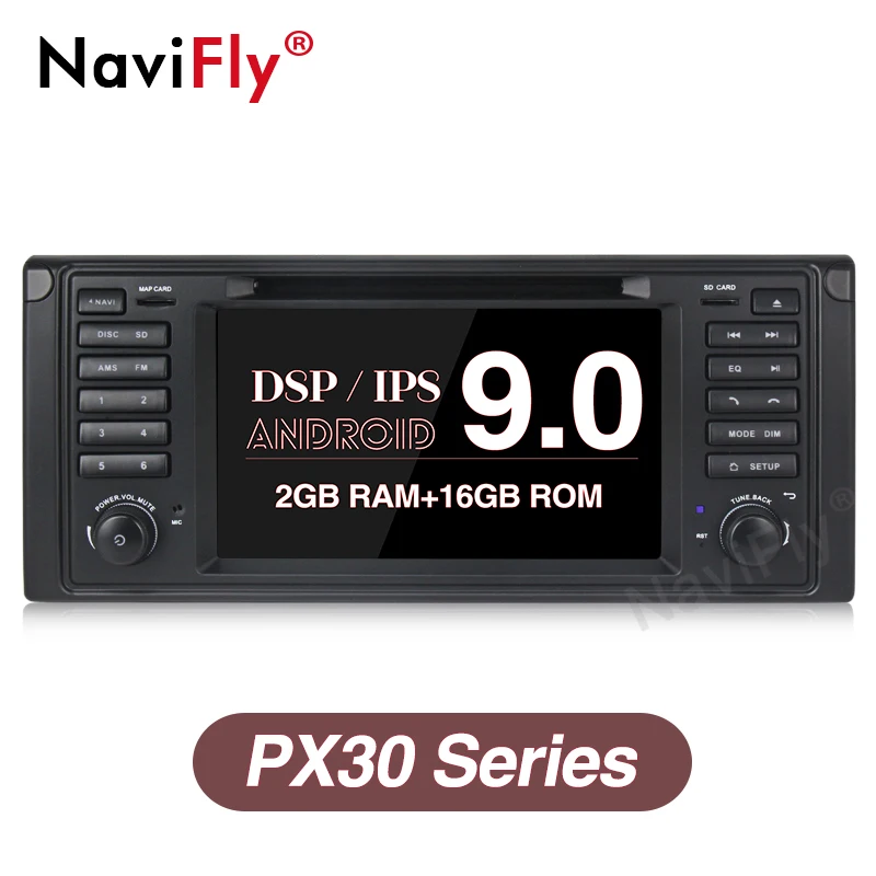 NaviFly Android 9 0 автомобильный dvd мультимедийный плеер радио аудио для BMW E53 X5 E39 5/M5 97 06 GPS