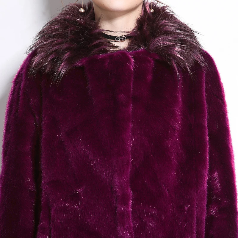 Nerazzurri Женское пальто из искусственного меха норки зимняя верхняя одежда с длинным рукавом размера плюс 4xl 5xl 6xl 7xl пушистые теплые куртки из искусственного меха