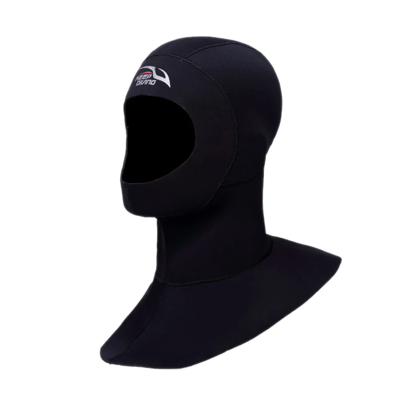 

Unisex Silicone 3mm Neoprene Scuba Diving Hat Hood with Shoulder Snorkeling Protect Hair Swimming Cap Full Face Mask Hood Cap