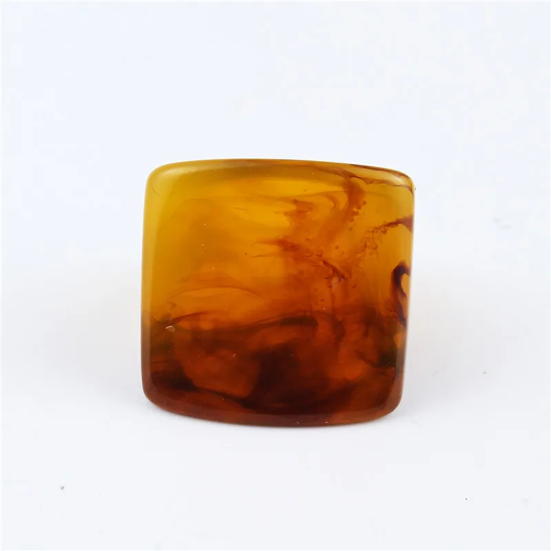 Dayoff European Unique Leopard Rings For Women Men Ring Jewelry Simple Smooth Handmade Rings Square Punk Bands R30