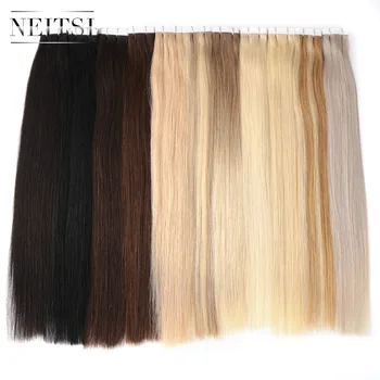 Neitsi Straight Skin Weft Adhesive Hair Non-Remy Tape In Human Hair Extensions 16 6