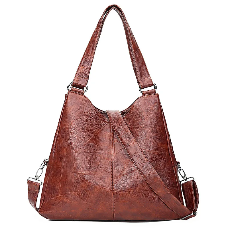 

Retro Handbags Women Bags Designer Patchwork pu Leather Bag Crossbody Bags for Women Vintage Sac Female Shoulder Bag J5
