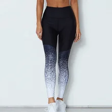 Обтягивающие леггинсы для женщин с градиентным принтом камуфляжные спортивные штаны с высокой талией эластичные леггинсы с пуш-ап брюки женские спортивные Леггинсы