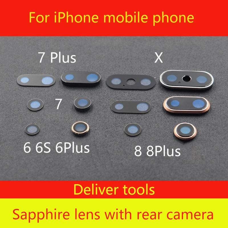 

New Back Rear Main Camera Glass Lens Cover For iPhone 6 7 7Plus 8 8Plus / iPhone X