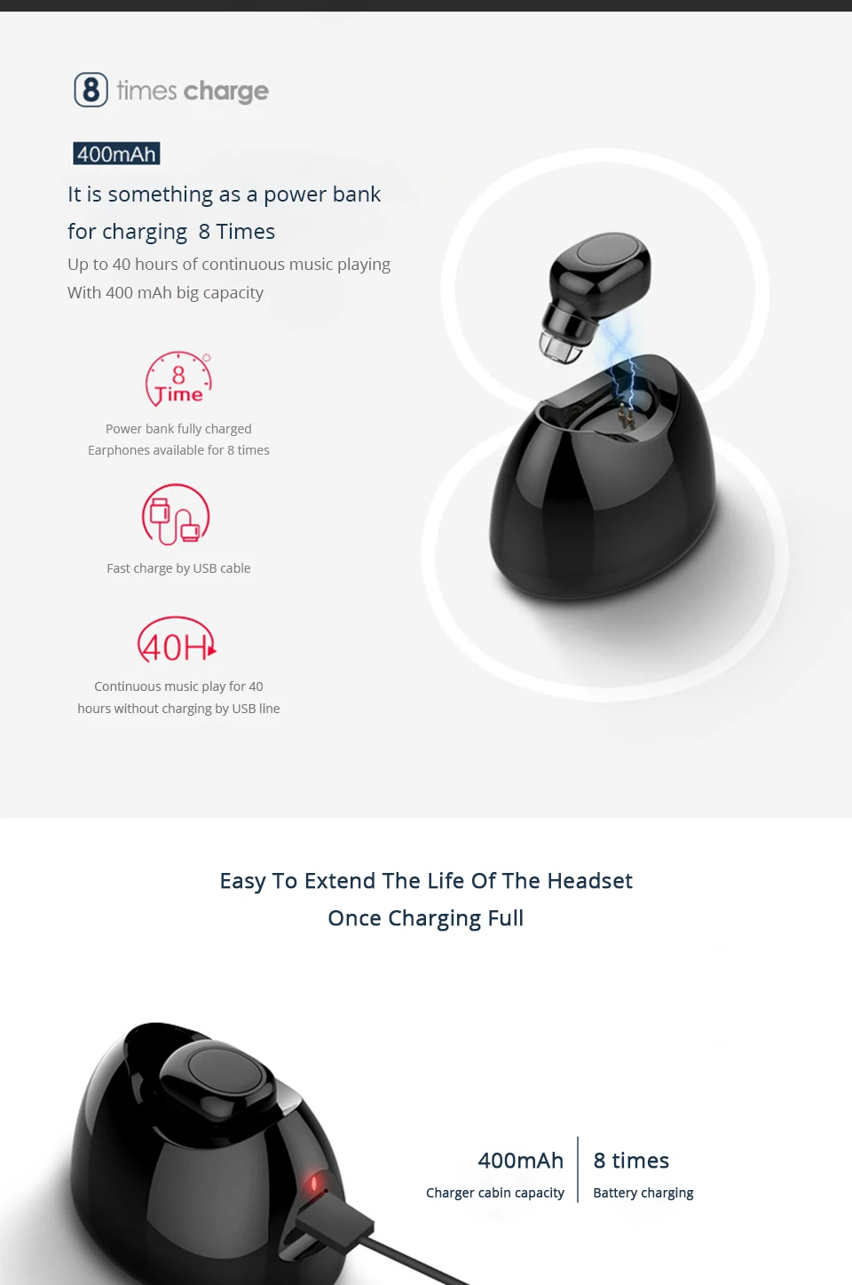 Bluetooth Earphones With MIC Wireless Headset Earbuds Mini Wireless In Ear Earpiece Bluetooth Earphone Noise Canceling (14)