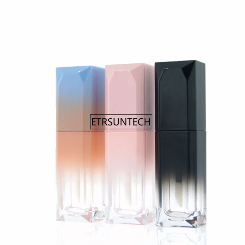 

12pcs Plastic Gradient Pink&Blue Beauty Lip Gloss Tube, Empty Black Pink icecream Lipstick Bottle, Lipgloss Container F3029