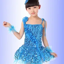 10 шт./партия,, одежда для сцены для девочек, танцевальное платье, костюмы, современное платье для латинских танцев с блестками для девочек