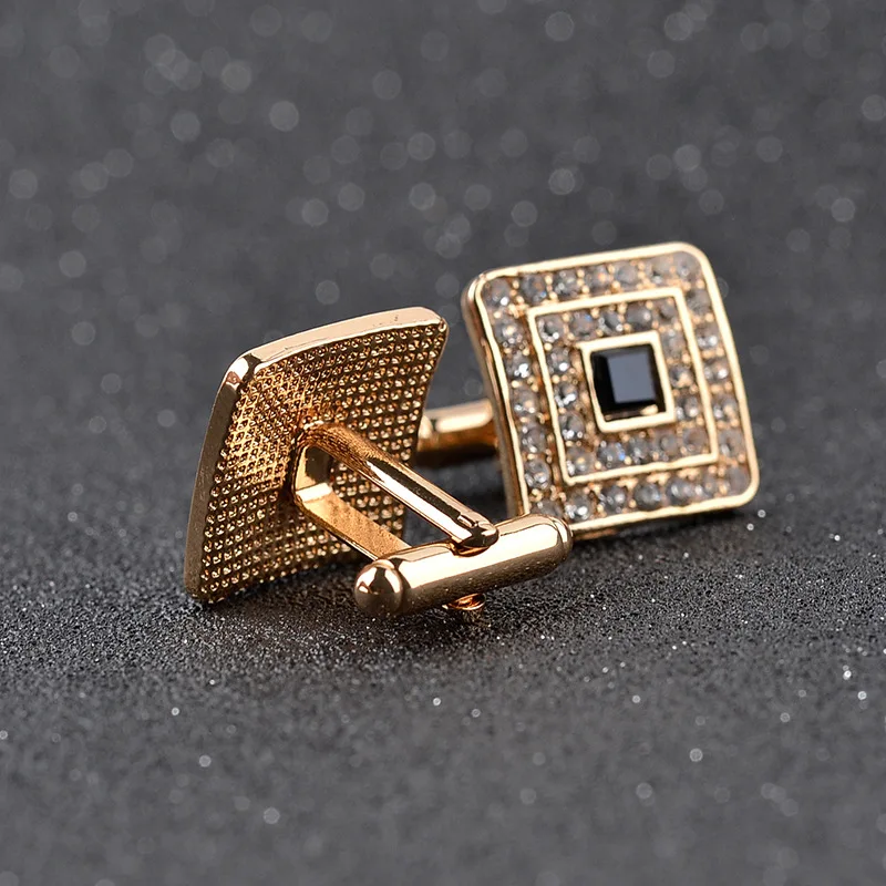 High Quality Wild Rhinestone Square Cufflinks - Image 3