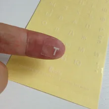 Русские прозрачные наклейки на клавиатуру Русская раскладка Алфавит белые буквы для ноутбука ноутбук компьютер ПК