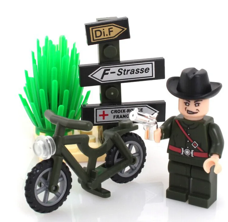 

ENLIGHTEN City Series Military bicycle Soldiers Building Blocks Sets Bricks Model Kids Toys Compatible Legoings