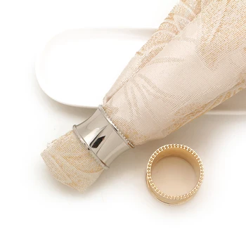 

TAI Top 4pcs Concave Napkin Rings for Wedding Party Christmas Hotel Kitchen Napkin Ring Holder Dinner Table Decoration