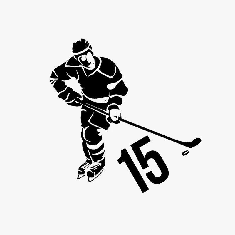 

10.4*13.5CM Fashion Hockey Decor Vinyl Car Stickers Accessories Motorcycle Silhouette GS3511
