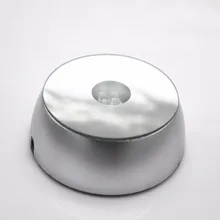 Silver Round font b LED b font Plastic font b Light b font Base Stand for