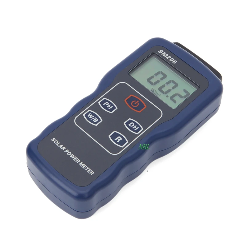 New Solar Power Meters Light Meter Mini Solar Lipo Charger Board Radiation Tester 0.1-1999.9 Lux Power Meter SM206