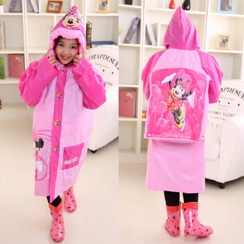 

2019 New Children Raincoats Kids Rain Coat Jacket Girls Boys Hiking Rainwear Impermeable Raincoat Waterproof With School Bags