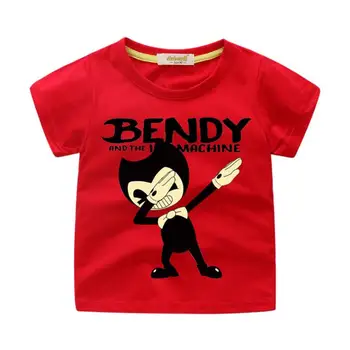 Kids Cartoon Dab Bendy Print T-shirts Clothes Boys Tees Tops Costume Girls T Shirt Clothing Children Summer Tshirt Baby 2