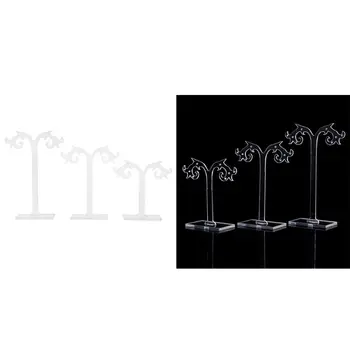 

Earrings Shelf Display Rack Transparent Acrylic Showcase Jewelry Stand Holder Organizer Gifts Tree Shape Creative Decoration