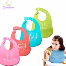 Quaslove, водонепроницаемые регулируемые детские силиконовые нагрудники, детский мультяшный передник для кормления, детские летние Слюнявчики, Слюнявчики, инструменты для мальчиков и девочек