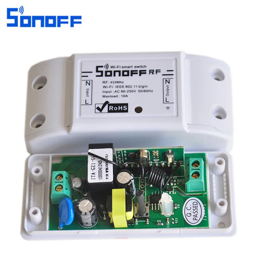 Sonoff RF WiFi умный переключатель для дома с радиочастотным приемником пульт дистанционного управления умные переключатели синхронизации 433 МГц RF AC 250 В 10A беспроводные управляющие устройства