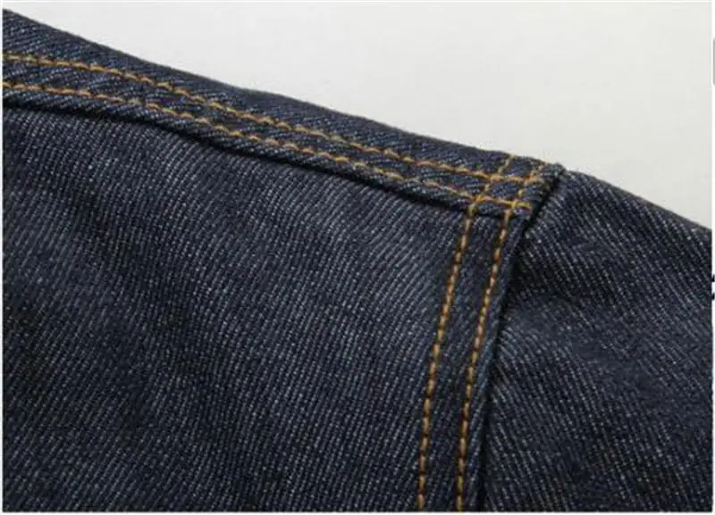 M-3XL 2018 New Winter Men Fleece Thicken Jeans Jacket Denim Coat With Oversize Collar For Denim Jacket Male Outwear Dark Blue (9)