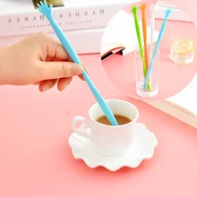 Безопасность нетоксичные Кофе мешалки мешалкой 5 шт./компл. формы руки ложка для соков сброд стержней Кофе перемешать stick аксессуары