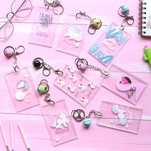 unicorn card holder business card id holders credit card case girls