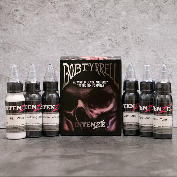 

Tattoo Ink Set 6 Bottles 1OZ Body Art Black Professional Permanent Tattoo Ink Set Accessories