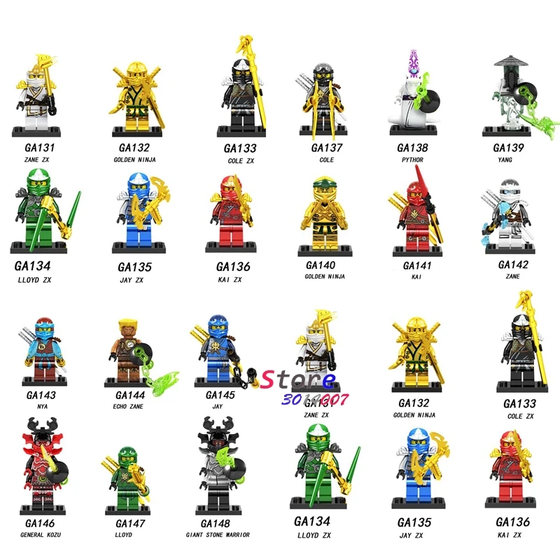

Single Model Building Blocks Jay Golden Kai Cole Llyod ZANE Pythor Snakes NYA COLE WU Gifts Toys for children