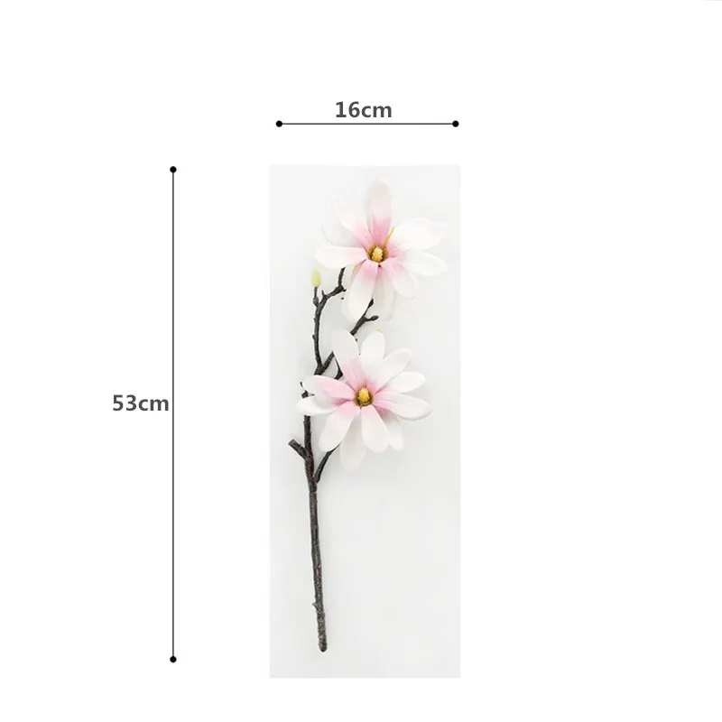Flone 2 Heads Artificial European Magnolia Simulation Mini Small Orchid Flower Silk Flower Wedding Home Party Decor Floral (5)