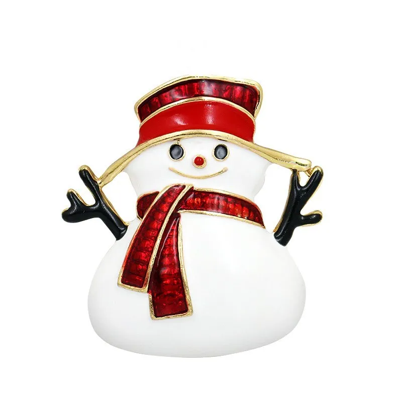 Christmas-New-Year-Gift-Enamel-Red-White-Sweet-Snowman-Brooch-Women-Men-Kids-Hat-Bag-Scarf
