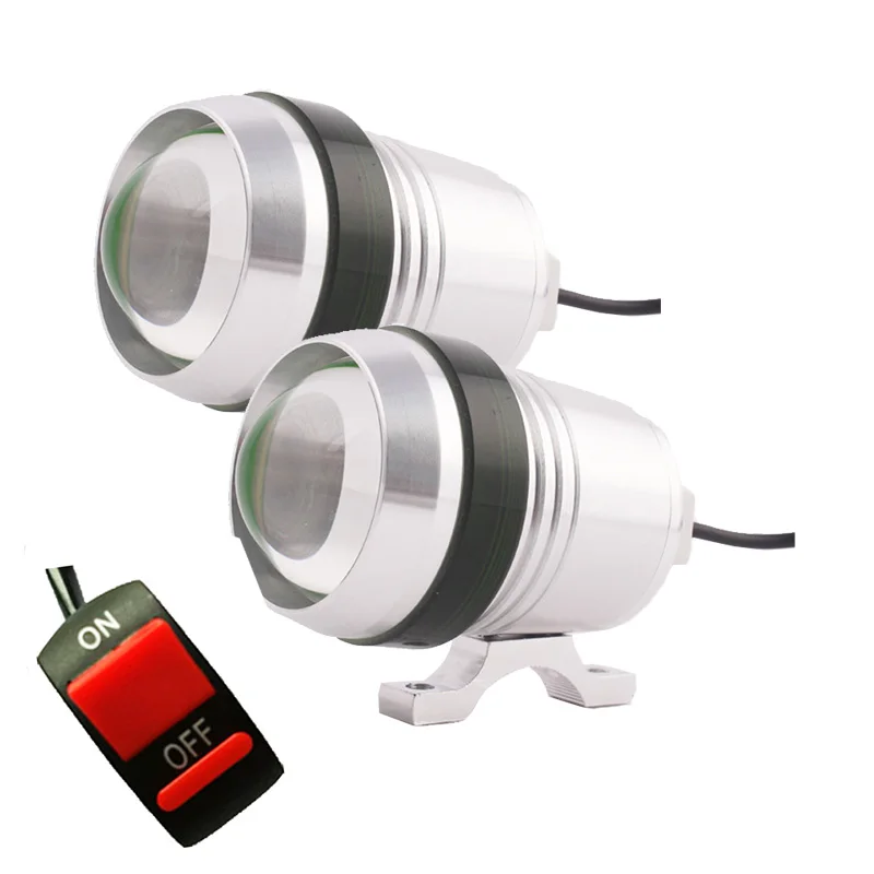 

Motorcycle Spotlight led moto Headlight motor auxiliary lamp fog Light 6500K Motorbike work Light 30w Angel Lamp accessories DRL