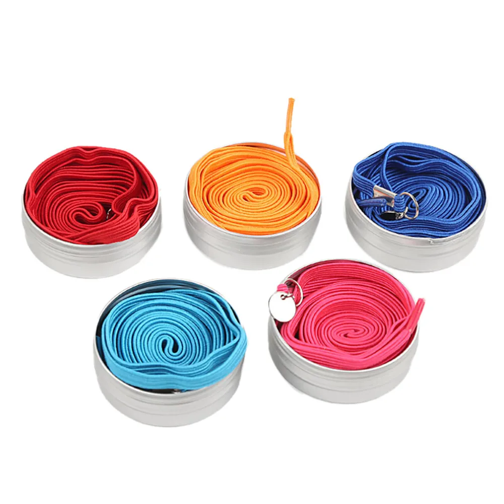 1pair 11 Colors Elastic Locking Round Shoe Laces No Tie Shoelaces Kids Adult Sneakers Quick Laces Strings T2