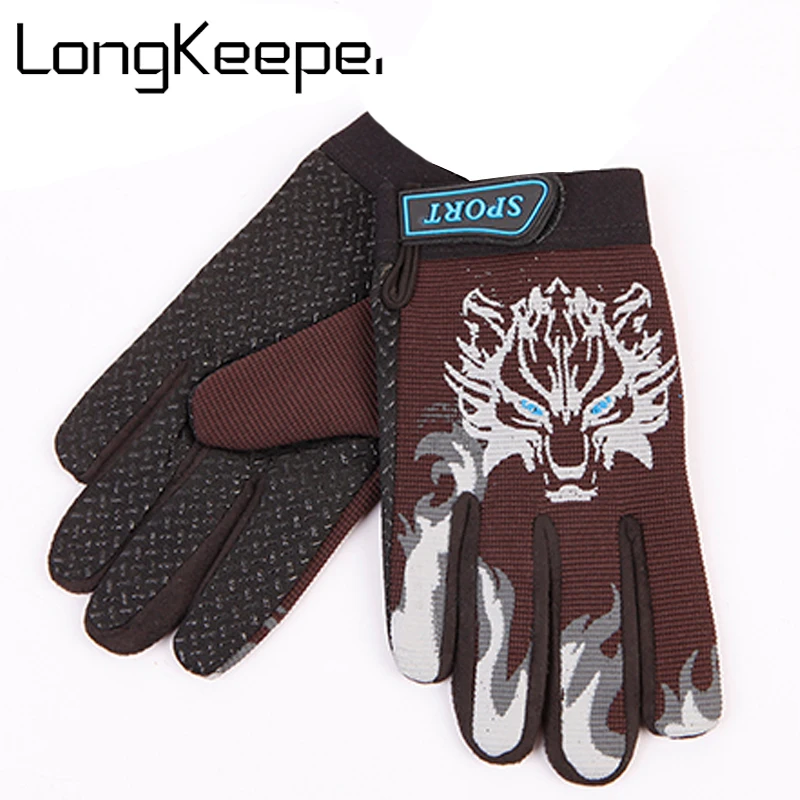 LongKeeper милые спортивные перчатки для детей От 4 до 12 лет, для мальчиков и девочек перчатки без пальцев митенки Детские Полный палец Мультяшные перчатки G253