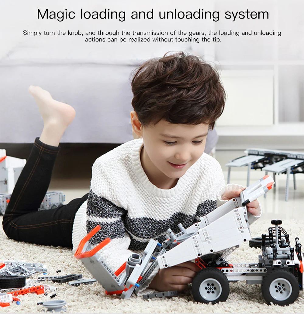 Xiaomi Mitu строительные блоки игрушка шахтерский грузовик монтажный модуль Развивающие детские игрушки