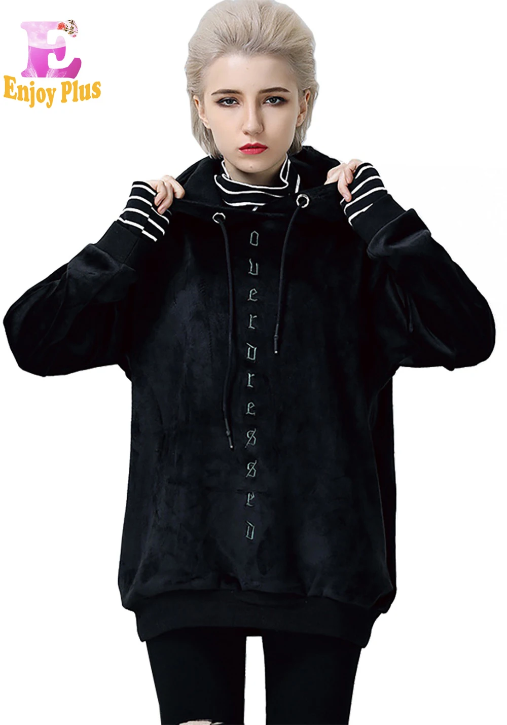 XXL High Quality chest 104 112 cm velour casual winter 2017 warm