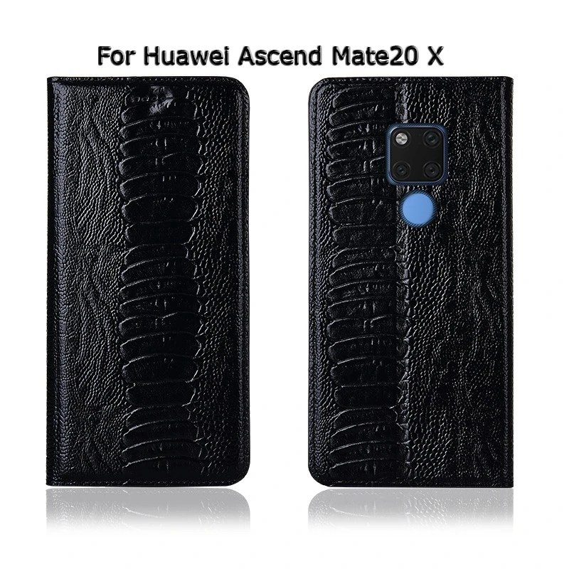 Страуса стопы зерна чехол для телефона для huawei коврики 20 Lite Pro X RS крышка флип стенд карты карман пояса из натуральной кожи чехол