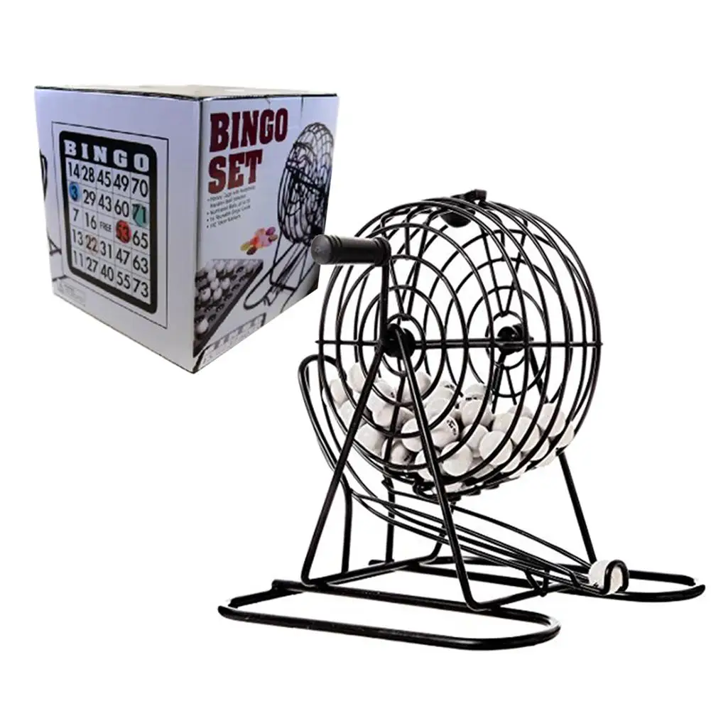 

Mini Bingo Lottery Machine Draw Game Set With Balls Cards For Party Home Pub Entertainment Lucky Balls Game Xmas Gift