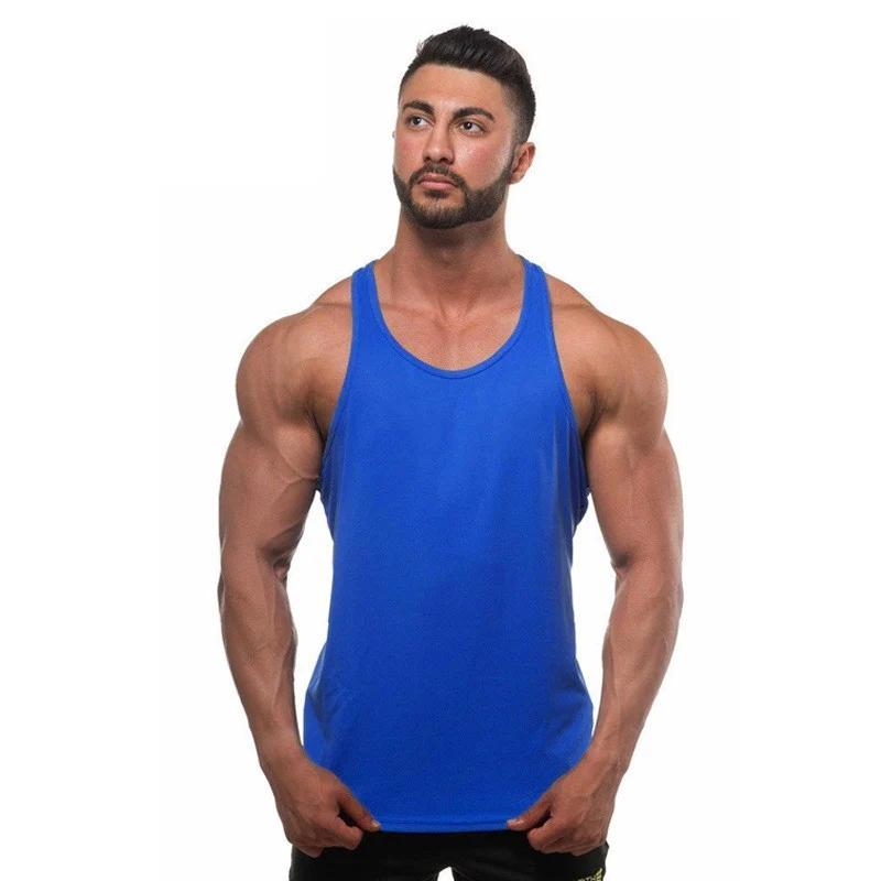 

2019 fashion Golds gyms Brand singlet canotte bodybuilding stringer tank top men fitness vest muscle guys sleeveless vest